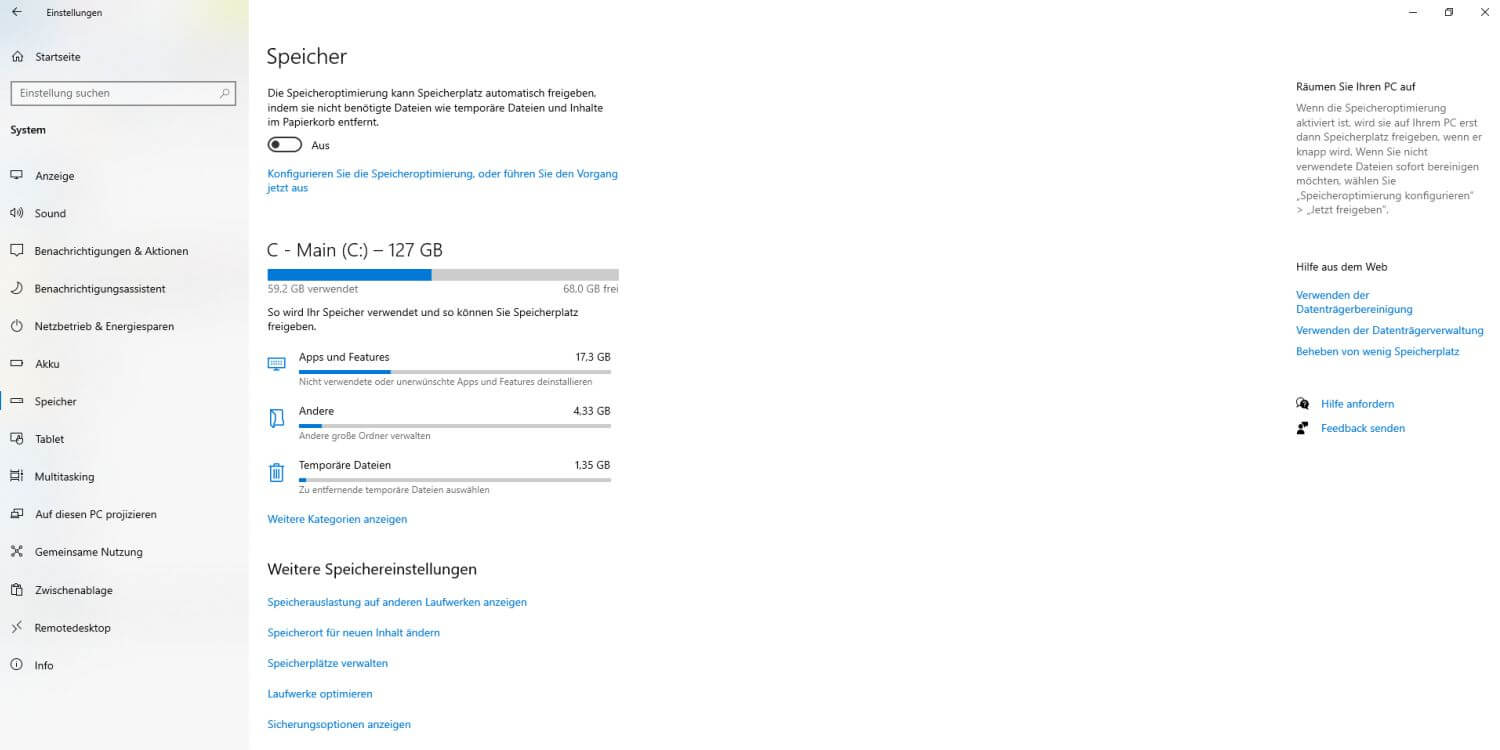 Speicherplatz nach Systemupdates von Windows 10 und Windows 11 zurückgewinnen - So geht's