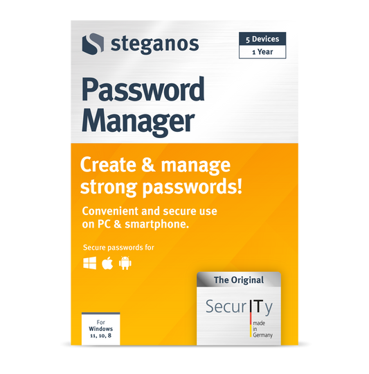 Steganos Passwort-Manager – Starke Passwörter sicher verwalten